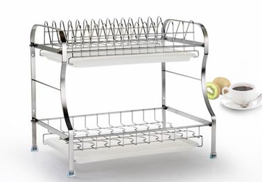 2 poziomowe stojaki do przechowywania ze stali nierdzewnej na kółkach Free Move For Home Kitchen